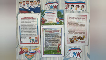 Информационный уголок для родителей на тему «Воспитываем патриотов с детства!» Информационный уголок для родителей на тему «Воспитываем патриотов с детства!».